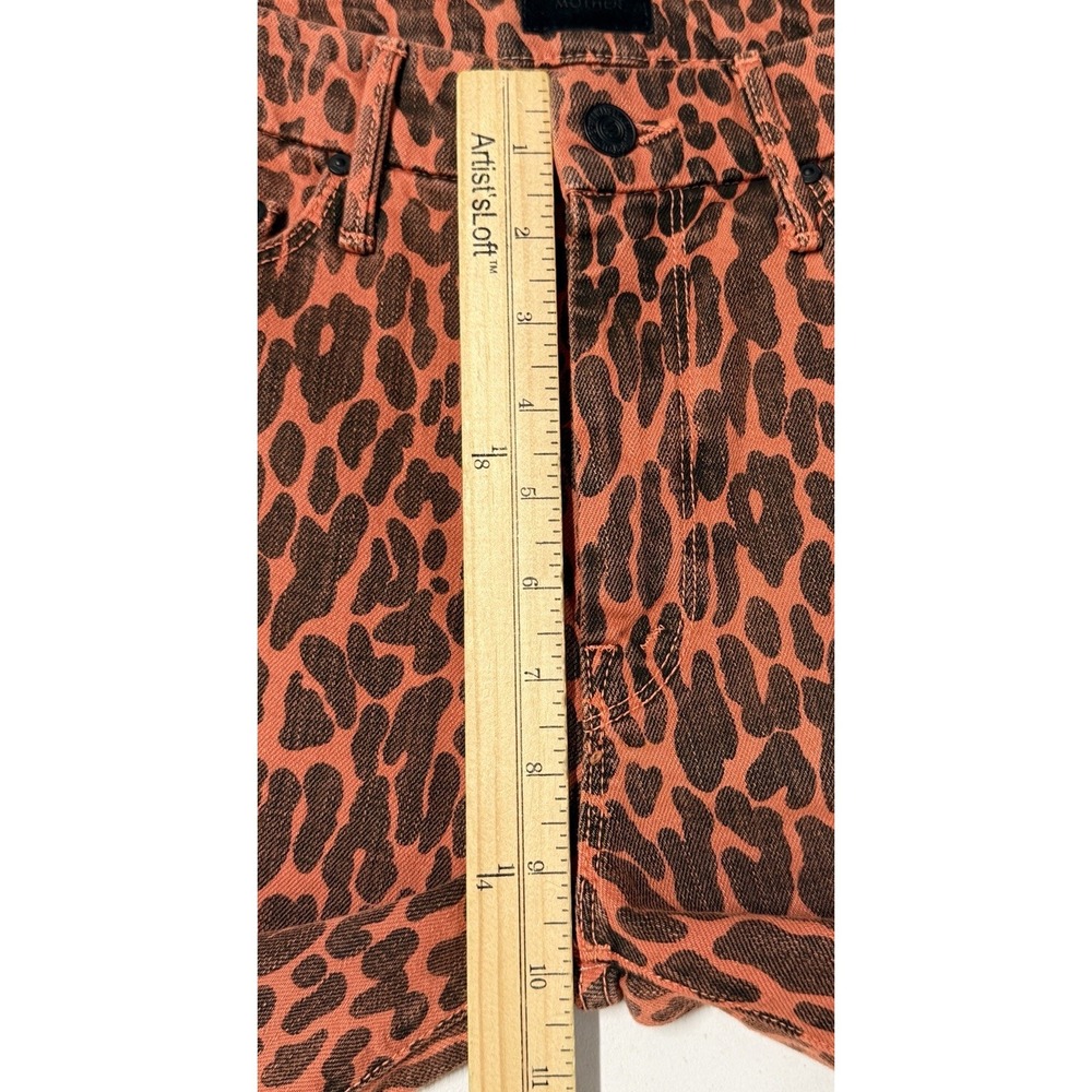 Mother Jeans Women's 26 High Waisted Looker Ankle Fray Animal Attraction Leopard - Picture 9 of 11